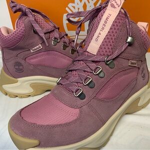 Timberland Women's MT MADDSEN PEAK MID LC WATERPROOF HK MEDIUM PINK SUEDEsz 8